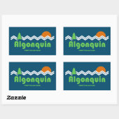 Algonquin Provincial Park Retro Rechthoekige Sticker (Vel)