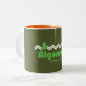 Algonquin Provincial Park Retro Tweekleurige Koffiemok (Voorkant links)