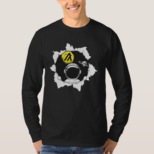 Algorand Token Cryptocurrency Space Moon Gear T-shirt (Voorkant)