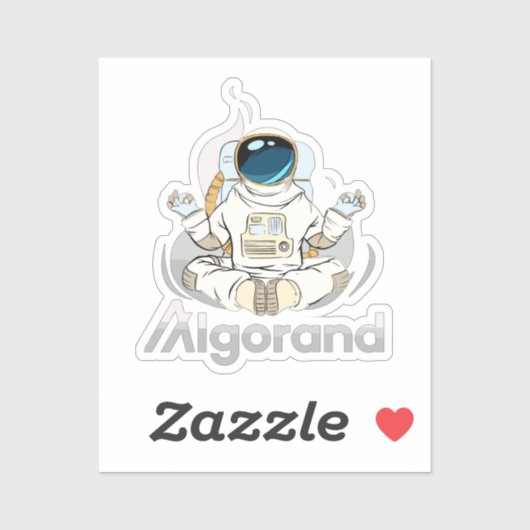 Algorand Yoga Astronaut- Algo Coin Sticker (Vel)