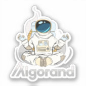 Algorand Yoga Astronaut- Algo Coin Sticker (Voorkant)