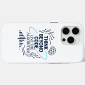 Algorithmic Consciousness: Abstracte code Case-Mate iPhone Case (Achterkant (horizontaal))