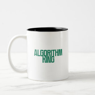 Algoritme Koning Data Science Machine Learning Tweekleurige Koffiemok