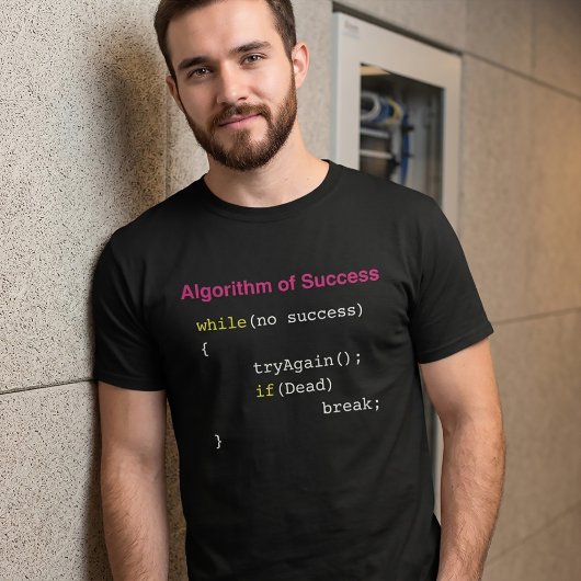 Algoritme voor succes programmeur Full Stack IT De T-shirt