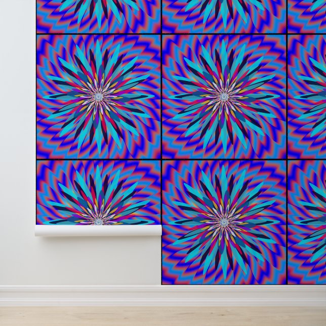 Algoritmische kleurrijke mandala wandkunst decorat behang (Applicatie)