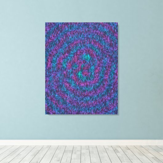 Algoritmische Wiskundige Kunst Patroon  Canvas Afdruk (Insitu (Houten vloer))