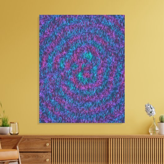 Algoritmische Wiskundige Kunst Patroon Canvas Afdruk (Insitu (Woonkamer))