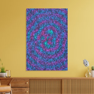 Algoritmische Wiskundige Kunst Patroon Canvas Afdruk