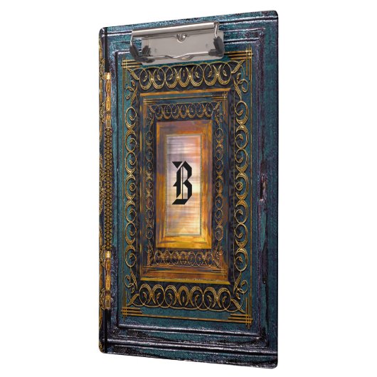 Algortex Elkin Old Book Style Cool Monogram Klembord (Links)