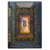 Algortex Elkin Old Book Style Cool Monogram Klembord (Voorkant)