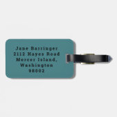 Algortex Elkin Old Book Style Monogram Bagagelabel (Achterkant horizontaal)