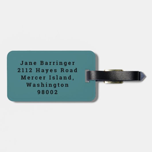 Algortex Elkin Old Book Style Monogram Bagagelabel (Achterkant horizontaal)