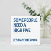 Algunas personas necesitan cinco feestdagenkaart (Staand voorkant)