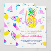 alha-script voor tropische verjaardagen kaart (Voorkant / Achterkant)