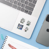 Alhaitham Genshin Impact 4 stickers op één vel (Laptop met iPhone)