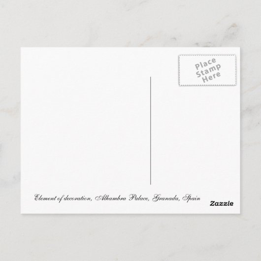 Alhambra-5 Briefkaart (Achterkant)
