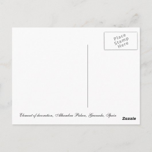 Alhambra-9 Briefkaart (Achterkant)
