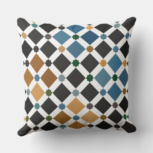 Alhambra Baby Pillow – Soft Geometric Square Patte Kussen (Achterkant)