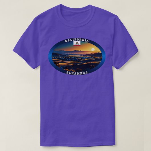 Alhambra California Travel T-shirt (Design voorkant)