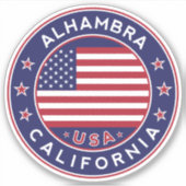 Alhambra Californië, Alhambra Sticker (Voorkant)