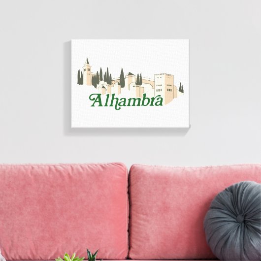 Alhambra Canvas Afdruk (Insitu (Woonkamer))