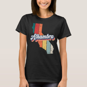 Alhambra City Retro  Hometown California T-shirt