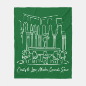 Alhambra Court of the Lions 1 Fleece Deken (Voorkant)