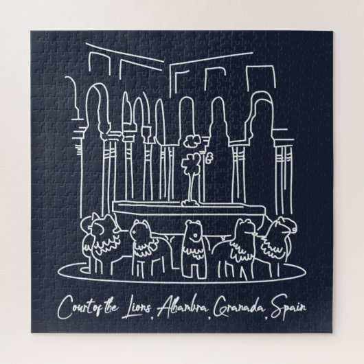 Alhambra Court of the Lions 1 Legpuzzel (Verticaal)
