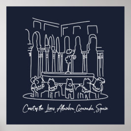 Alhambra Court of the Lions 1 Poster