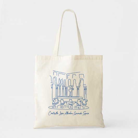 Alhambra Court of the Lions 1 Tote Bag (Voorkant)