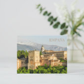 Alhambra de Granada en Andalucía, Spanje Briefkaart (Staand voorkant)