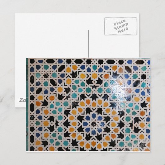 Alhambra de Tegel van de Muur #9 Briefkaart (Voorkant / Achterkant)