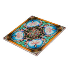 Alhambra Fractal - keramische tegel