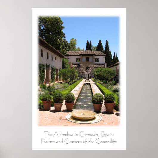 Alhambra: Generalife Poster (Voorkant)