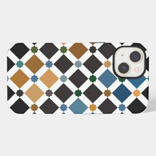 Alhambra Geometric iPhone 13 Case – Slim Artistic  Hoesje (Achterkant horizontaal)