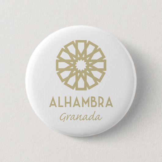Alhambra Granada 1 Ronde Button 5,7 Cm (Voorkant)