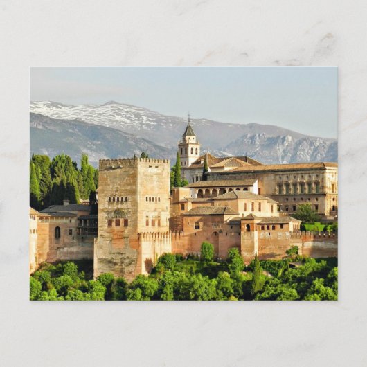 Alhambra, Granada, Andalusië, Spanje Briefkaart (Voorkant)
