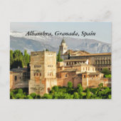 Alhambra, Granada, Andalusië, Spanje Briefkaart (Voorkant)