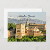 Alhambra, Granada, Andalusië, Spanje Feestdagenkaart