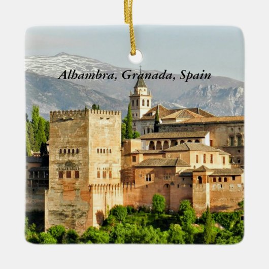 Alhambra, Granada, Andalusië, Spanje Keramisch Ornament (Voorkant)