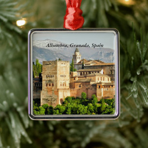 Alhambra, Granada, Andalusië, Spanje Metalen Ornament