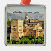 Alhambra, Granada, Andalusië, Spanje Metalen Ornament (Voorkant)