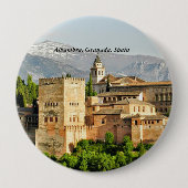 Alhambra, Granada, Andalusië, Spanje Ronde Button 4,0 Cm (Voorkant)