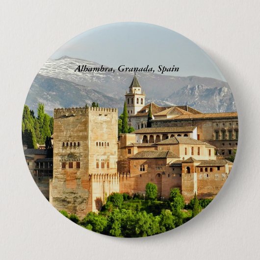 Alhambra, Granada, Andalusië, Spanje Ronde Button 4,0 Cm (Voorkant)