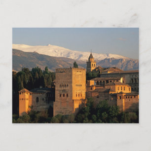 Alhambra; Granada; Andalusië, Spanje, Sierra Briefkaart