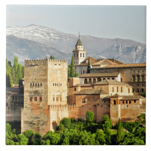 Alhambra, Granada, Andalusië, Spanje Tegeltje (Voorkant)