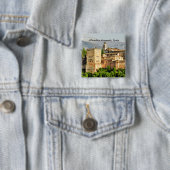 Alhambra, Granada, Andalusië, Spanje Vierkante Button 5,1 Cm (In situ)