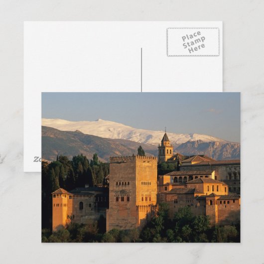 Alhambra; Granada; Andaslusie, Spanje, Sierra Briefkaart (Voorkant / Achterkant)