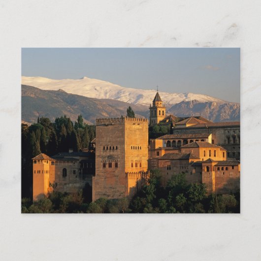 Alhambra; Granada; Andaslusie, Spanje, Sierra Briefkaart (Voorkant)