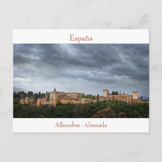 Alhambra, Granada, España Aangepaste tekst Briefkaart (Voorkant)